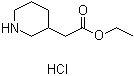 3-Piperidineacetic acid ethyl ester hydrochloride molecular structure (CAS 16780-05-5)