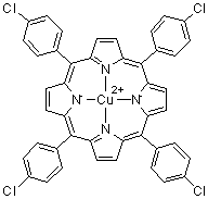 结构式 CAS# 16828-36-7, (四(4-氯苯基)卟啉)铜