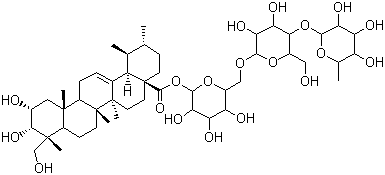 结构式 CAS# 16830-15-2, 积雪草苷