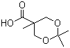 结构式 CAS# 16837-14-2, 2,2,5-三甲基-1,3-二恶烷-5-甲酸