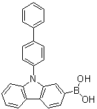 结构式 CAS# 1686100-04-8, 9-(联苯-4-基)咔唑-2-硼酸