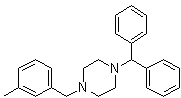 1-(Diphenylmethyl)-4-(m-methylbenzyl)piperazine molecular structure (CAS 16896-82-5)