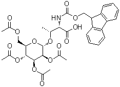 N-[(9H-Fluoren-9-ylmethoxy)carbonyl]-O-(2,3,4,6-tetra-O-acetyl-alpha-D-mannopyranosyl)-L-threonine molecular structure (CAS 169219-08-3)