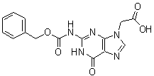 1,6-Dihydro-6-oxo-2-[[(phenylmethoxy)carbonyl]amino]-9H-purine-9-acetic acid molecular structure (CAS 169287-69-8)