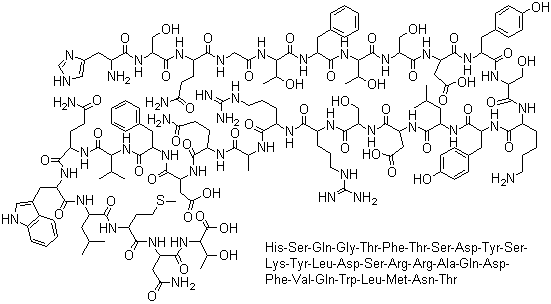 Glucagon molecular structure (CAS 16941-32-5)