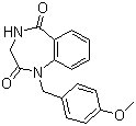 3,4-Dihydro-1-[(4-methoxyphenyl)methyl]-1H-1,4-benzodiazepine-2,5-dione molecular structure (CAS 169504-53-4)