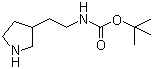 结构式 CAS# 169750-93-0, [2-(3-吡咯烷基)乙基]氨基甲酸叔丁酯