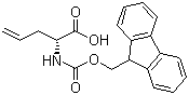 structure of CAS# 170642-28-1, (R)-N-Fmoc-Allylglycine;Fmoc-D-2-allylglycine; (R)-N-(9-Fluorenylmethoxycarbonyl)-2-amino-4-pentenoic acid; Fmoc-allyl-Gly-OH