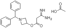 3-Amino-3-iminopropanoic acid 1-(diphenylmethyl)-3-azetidinyl ester acetate molecular structure (CAS 170749-59-4)