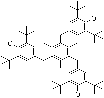 1,3,5-Trimethyl-2,4,6-tris(3,5-di-tert-butyl-4-hydroxybenzyl)benzene molecular structure (CAS 1709-70-2)
