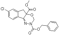 7-Chloroindeno[1,2-e][1,3,4]oxadiazine-2,4a(3H,5H)-dicarboxylic acid 4a-methyl 2-benzyl ester molecular structure (CAS 170917-89-2)