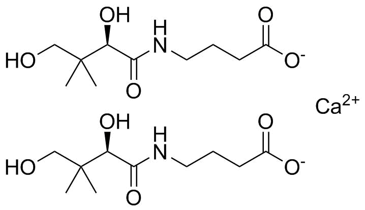 Calcium bis{4-[(2,4-dihydroxy-3,3-dimethylbutanoyl)amino]butanoate} molecular structure (CAS 17097-76-6)