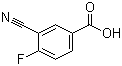 结构式 CAS# 171050-06-9, 3-氰基-4-氟苯甲酸