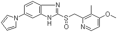 structure of CAS# 172152-36-2, Ilaprazole;2-[[(4-Methoxy-3-methyl-2-pyridinyl)methyl]sulfinyl]-6-(1H-pyrrol-1-yl)-1H-benzimidazole; IY 81149