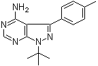 结构式 CAS# 172889-26-8, 1-叔丁基-3-(4-甲基苯基)-1H-吡唑并[3,4-d]嘧啶-4-胺