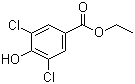 3,5-二氯-4-羟基苯甲酸乙酯分子结构 (CAS 17302-82-8)