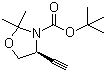 结构式 CAS# 173065-16-2, (4S)-4-乙炔基-2,2-二甲基-1,3-噁唑烷-3-甲酸叔丁酯