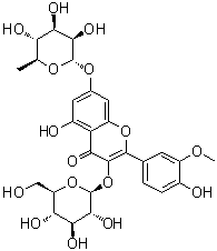 异鼠李亭 7-鼠李糖苷分子结构 (CAS 17331-71-4)