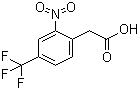 结构式 CAS# 1735-91-7, 2-硝基-4-三氟甲基苯乙酸