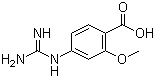 structure of CAS# 173731-96-9, 4-Guanidino-2-methoxybenzoic acid;4-[(Aminoiminomethyl)amino]-2-methoxybenzoic acid