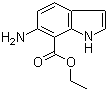 结构式 CAS# 174311-79-6, 6-氨基-1H-吲哚-7-羧酸乙酯