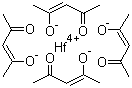 乙酰丙酮铪分子结构 (CAS 17475-67-1)