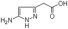 结构式 CAS# 174891-10-2, (5-氨基吡唑-3-基)乙酸