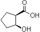 结构式 CAS# 17502-28-2, 顺式-2-羟基-1-环戊烷羧酸