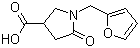 structure of CAS# 175136-93-3, 1-(2-Furylmethyl)-5-oxopyrrolidine-3-carboxylic acid