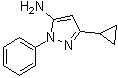 3-环丙基-1-苯基-1H-吡唑-5-胺分子结构 (CAS 175137-45-8)