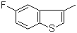 5-氟-3-甲基苯并[b]噻吩分子结构 (CAS 17514-63-5)