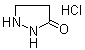 structure of CAS# 1752-88-1, 3-Pyrazolidinone hydrochloride;3-Pyrazolidinone monohydrochloride