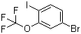 structure of CAS# 175278-12-3, 4-Bromo-2-(trifluoromethoxy)iodobenzene;4-Bromo-1-iodo-2-trifluoromethoxybenzene; 5-Bromo-2-iodophenyl trifluoromethyl ether