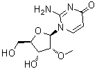 2-氨基-1-(2-O-甲基-beta-D-呋喃核糖基)-4(1H)-嘧啶酮分子结构 (CAS 175471-65-5)