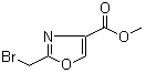 结构式 CAS# 175551-77-6, 2-(溴甲基)恶唑-4-甲酸甲酯