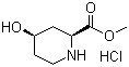 结构式 CAS# 175671-43-9, (2S,4R)-4-羟基哌啶-2-羧酸甲酯盐酸盐