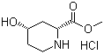 (2R,4S)-4-羟基哌啶-2-羧酸甲酯盐酸盐分子结构 (CAS 175671-44-0)