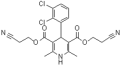 4-(2,3-Dichlorophenyl)-1,4-dihydro-2,6-dimethyl-3,5-pyridinedicarboxylic acid bis(2-cyanoethyl) ester molecular structure (CAS 175688-79-6)