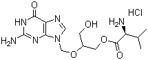 structure of CAS# 175865-59-5, Valganciclovir hydrochloride;[2-[(2-amino-6-oxo-1H-purin-9-yl)methoxy]-3-hydroxypropyl] (2S)-2-amino-3-methylbutanoate hydrochloride