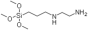 structure of CAS# 1760-24-3, N-[3-(Trimethoxysilyl)propyl]ethylenediamine;[3-(2-Aminoethyl)aminopropyl]trimethoxysilane; DAMO