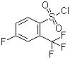 structure of CAS# 176225-09-5, 4-Fluoro-2-(trifluoromethyl)benzenesulfonyl chloride;4-Fluoro-2-(trifluoromethyl)benzenesulphonyl chloride