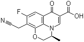 (S)-10-(Cyanomethyl)-9-fluoro-2,3-dihydro-3-methyl-7-oxo-7H-pyrido[1,2,3-de]-1,4-benzoxazine-6-carboxylic acid molecular structure (CAS 176760-98-8)