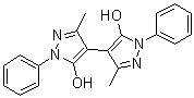 structure of CAS# 177415-76-8, 3,3'-Dimethyl-1,1'-diphenyl[4,4'-bi-1H-pyrazole]-5,5'-diol