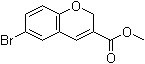 结构式 CAS# 177496-79-6, 6-溴-2H-苯并吡喃-3-羧酸甲酯