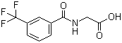 结构式 CAS# 17794-48-8, 间三氟甲基马尿酸; N-[3-(三氟甲基)苯甲酰基]甘氨酸