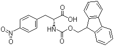 structure of CAS# 177966-63-1, Fmoc-4-nitro-D-phenylalanine;Fmoc-p-nitro-D-Phe-OH; Fmoc-D-Phe(4-NO2)-OH; Fmoc-D-4-Nitrophe; Fluorenylmethoxycarbonyl-D-4-nitrophenylalanine