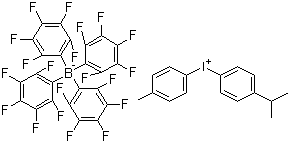 结构式 CAS# 178233-72-2, 4-异丙基-4'-甲基二苯碘鎓四(五氟苯基)硼酸盐