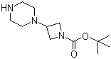 结构式 CAS# 178311-48-3, 1-叔丁氧羰基-3-(1-哌嗪基)氮杂环丁烷