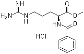 structure of CAS# 1784-04-9, N-Benzoyl-L-arginine methyl ester hydrochloride