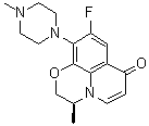 (3S)-9-Fluoro-2,3-dihydro-3-methyl-10-(4-methyl-1-piperazinyl)-7H-pyrido[1,2,3-de]-1,4-benzoxazin-7-one molecular structure (CAS 178964-53-9)